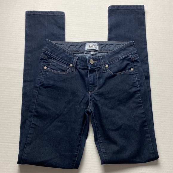 Paige Denim Skyline Carson Dark-Wash Skinny Jeans - Picture 2 of 6